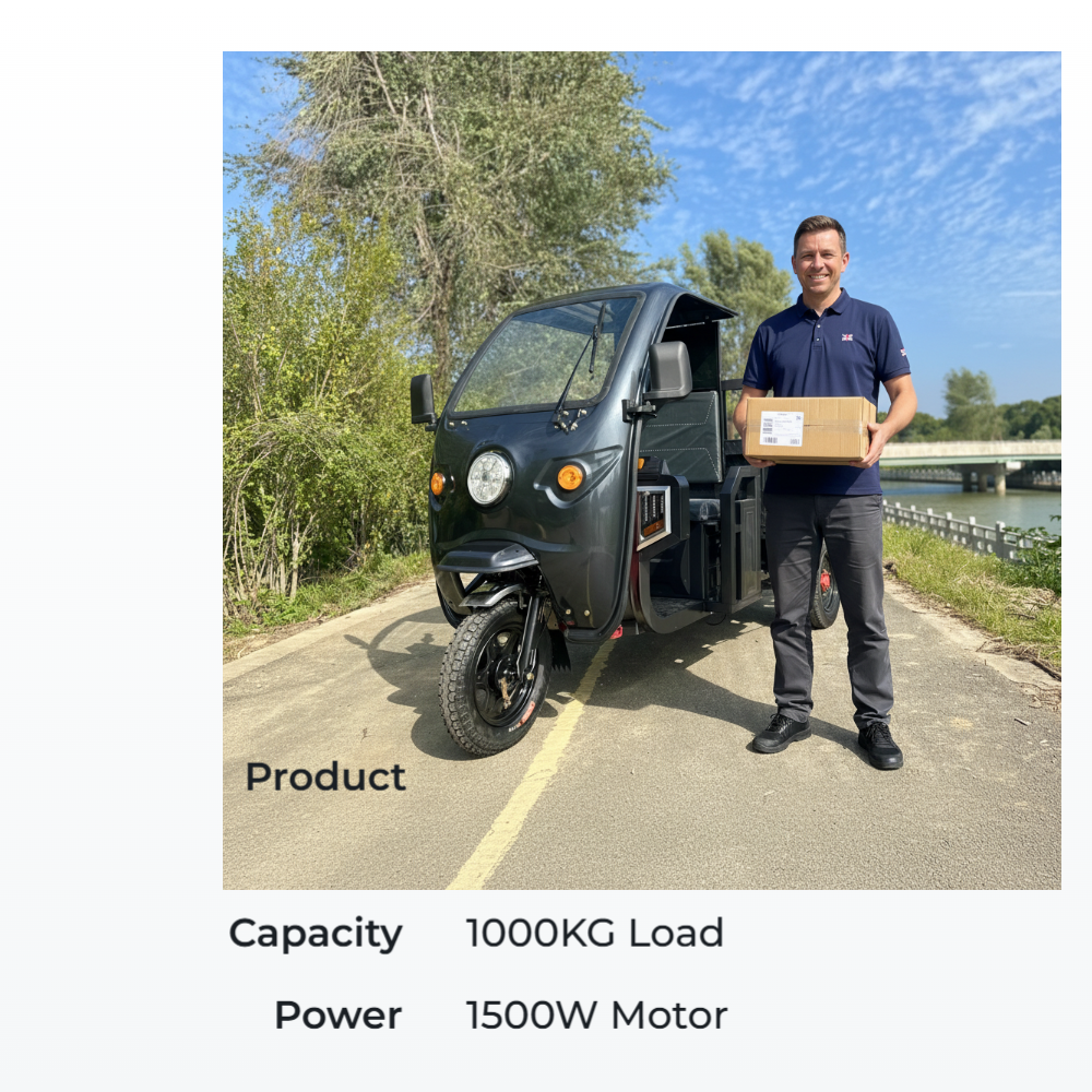 Stable 3-wheel design with durable tires and advanced shock absorption system, ensuring smooth and safe operation on various road surfaces.