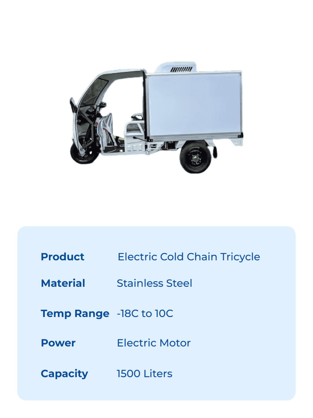 High-capacity battery supports 8+ hours of continuous operation, with fast-charging function minimizing downtime for cold chain fleets.