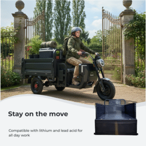 Durable construction on hydraulic electric cargo trike for long-lasting performance