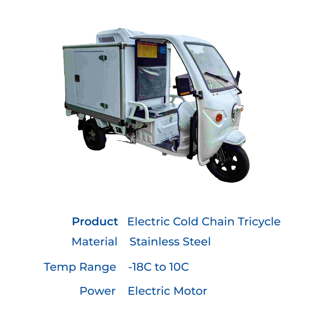 Shanghai yihu industrial co., ltd. | stainless steel cold chain tricycle | -18°c-10°c | refrigerated cargo | yihuev
