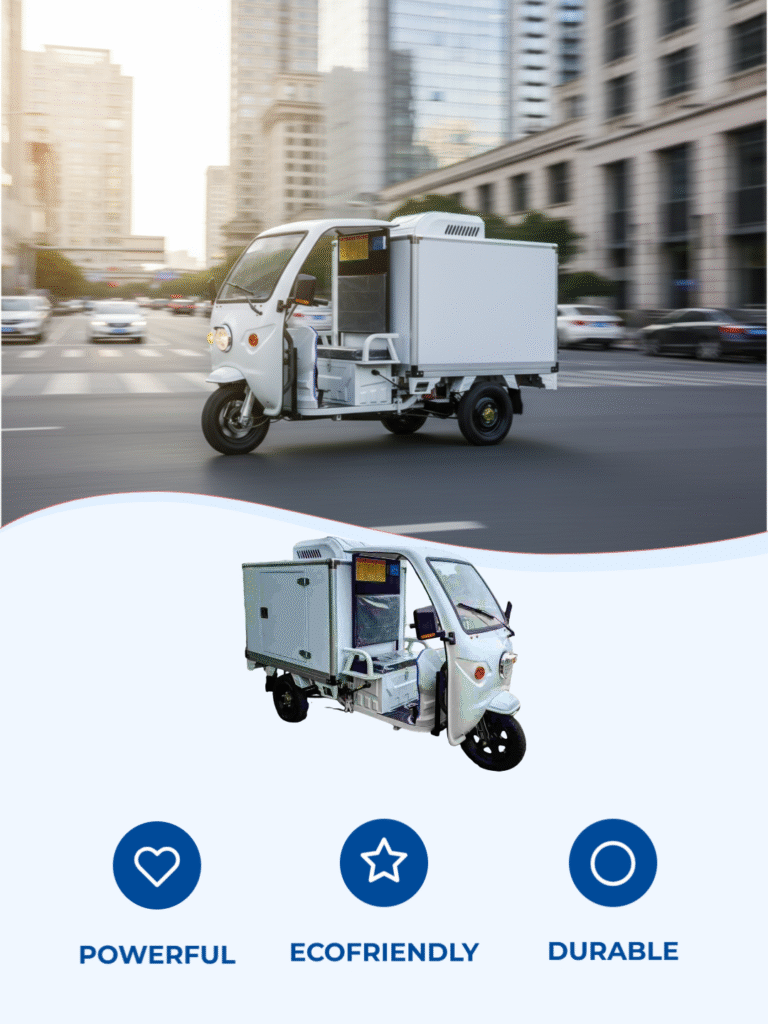 Shanghai yihu industrial co., ltd. | stainless steel cold chain tricycle | -18°c-10°c | refrigerated cargo | yihuev