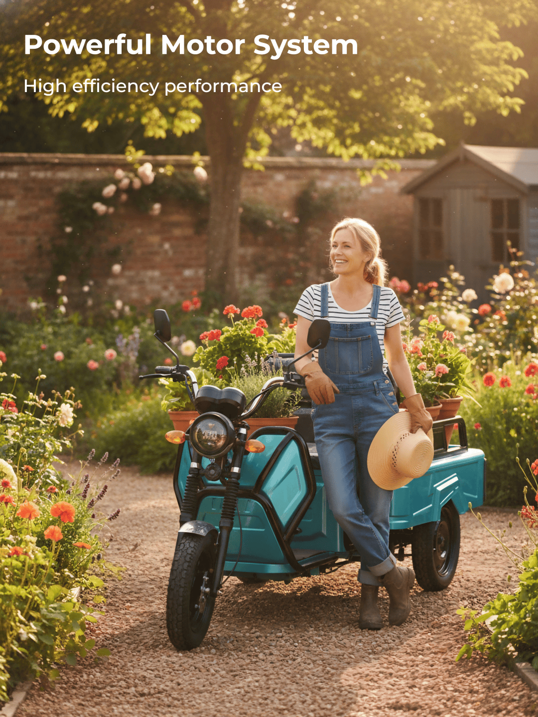 800-1200W motor and long-lasting lithium battery support extended family trips, ensuring reliable performance for all-day neighborhood transport.