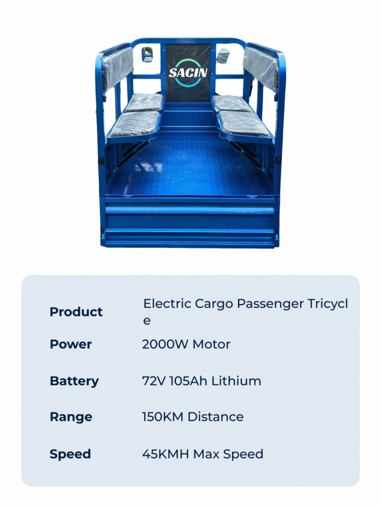 Electric Tricycle Technical Specification Summary for EU