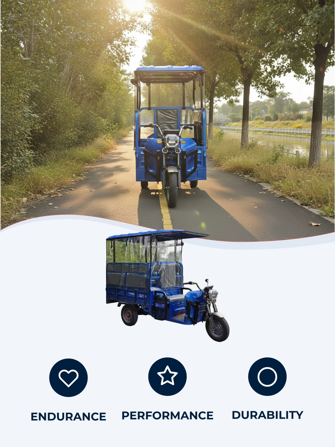 Hydraulic Disc Brake of Electric Cargo Passenger Tricycle for EU Safety