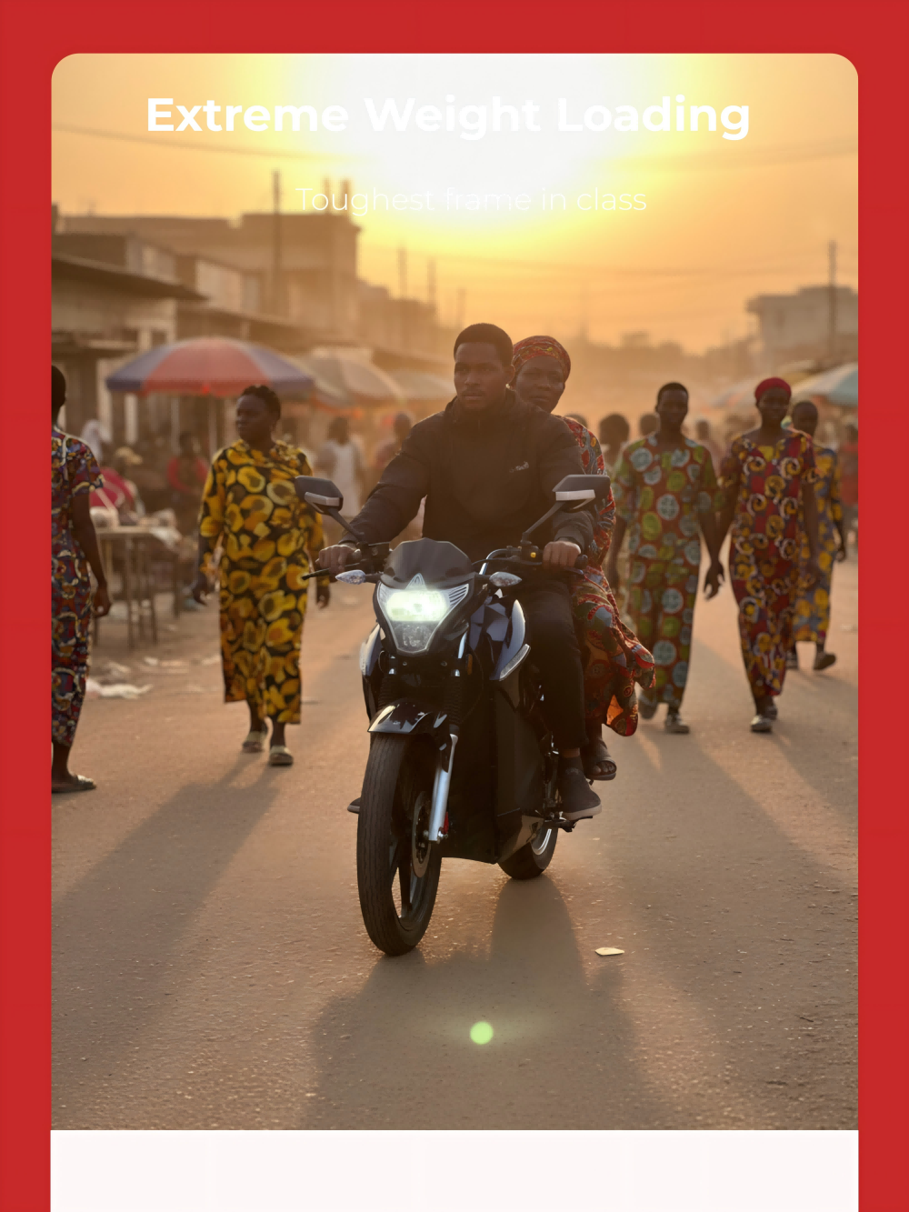 1000kg Load Test of Electric Motorcycle for Africa, Heavy Duty Performance