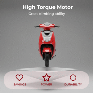 High Speed Red Sport Electric Motorcycle Dual Disc Brake