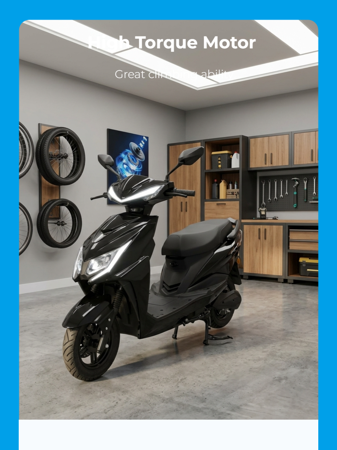 Dual Disc Brake System Adult Electric Motorcycle
