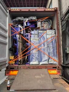 SKD electric tricycle loading and palletizing process